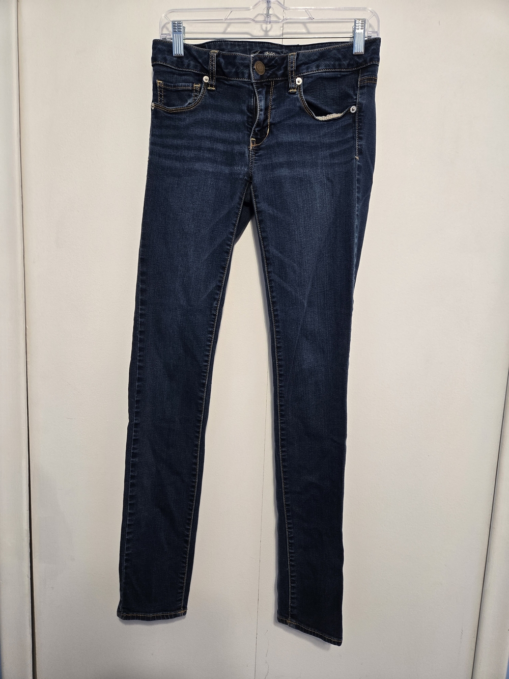 American Eagle Super Stretch Skinny Jeans Dark Wash Women's 6 Long